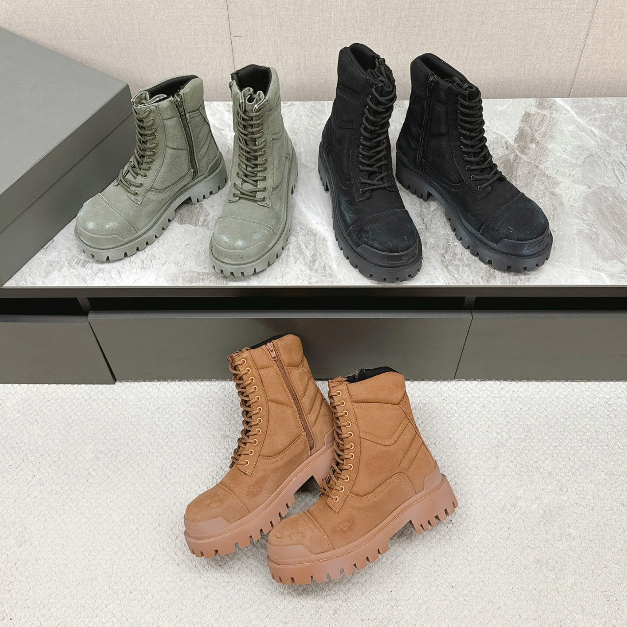 HIGH-TOP MOTO BOOT | Luxury Leather Ankle Boots UAE