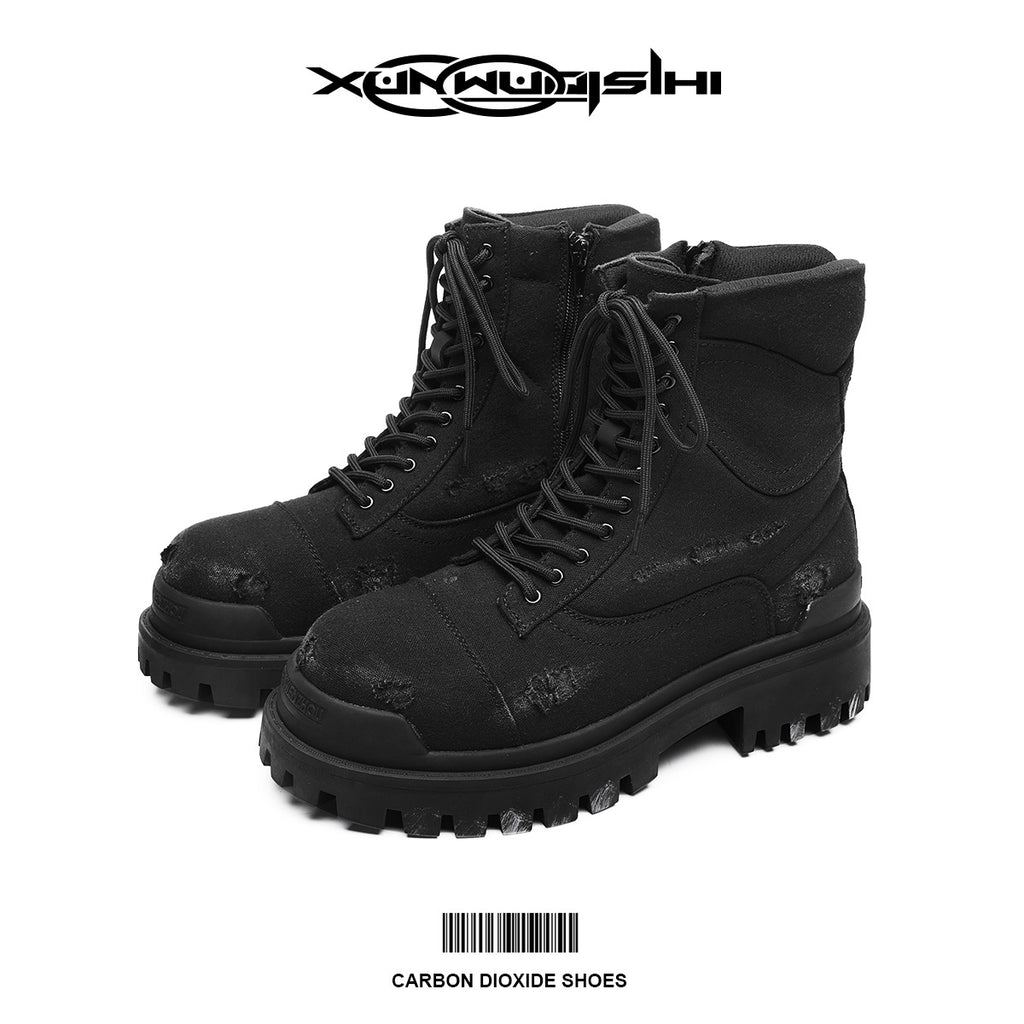 MOTO BOOT BLACK | High-Top Leather Boots UAE