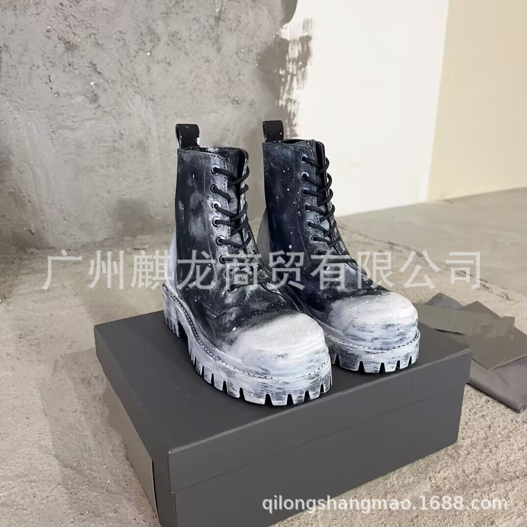 FADE HIGH-TOP | Leather Luxury Designer Boots UAE