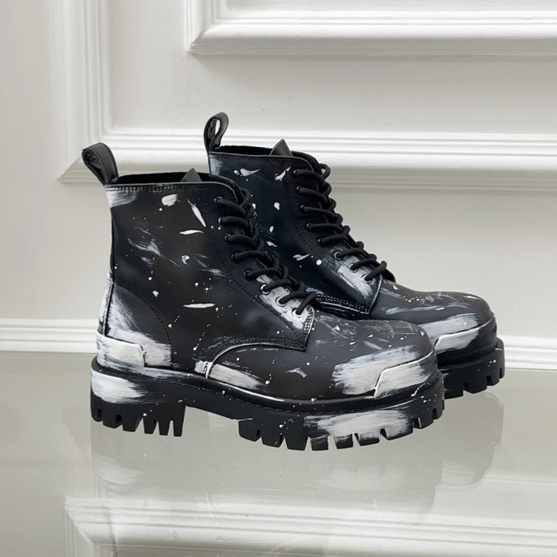 GRAFFITI MOTO | High-Top Leather Motorcycle Boots UAE