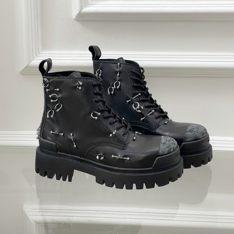 GRAFFITI MOTO | High-Top Leather Motorcycle Boots UAE