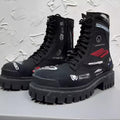 COMBAT STRIKE | Distressed Denim Zipper Work Boots UAE
