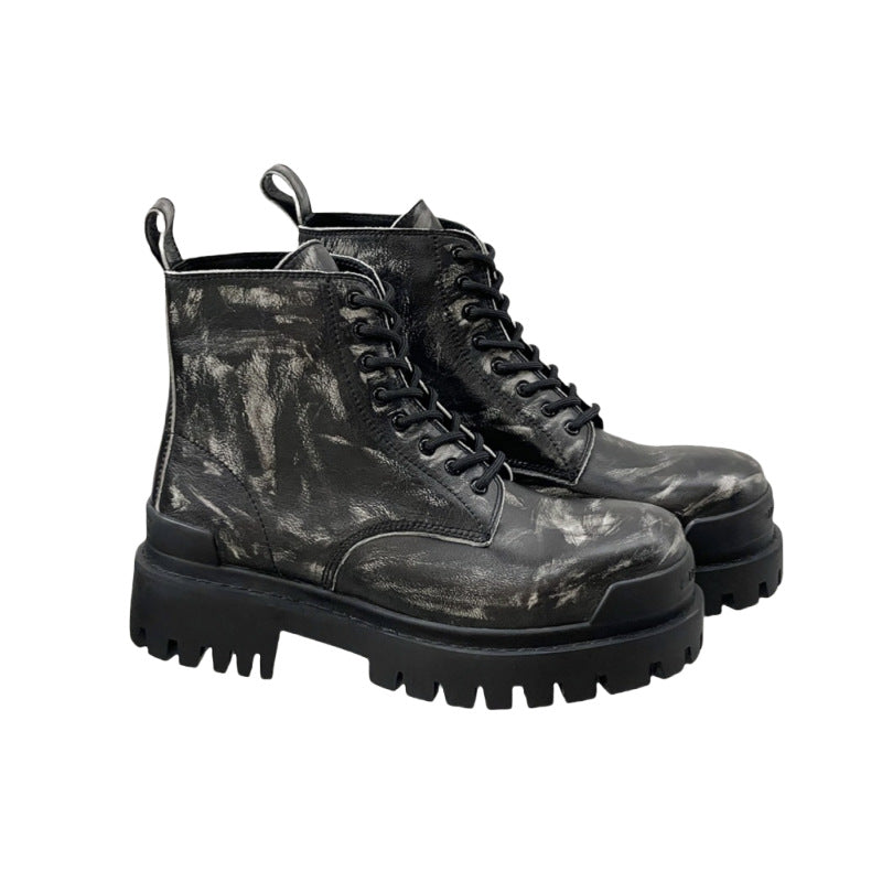 GRAFFITI MOTO | High-Top Leather Motorcycle Boots UAE