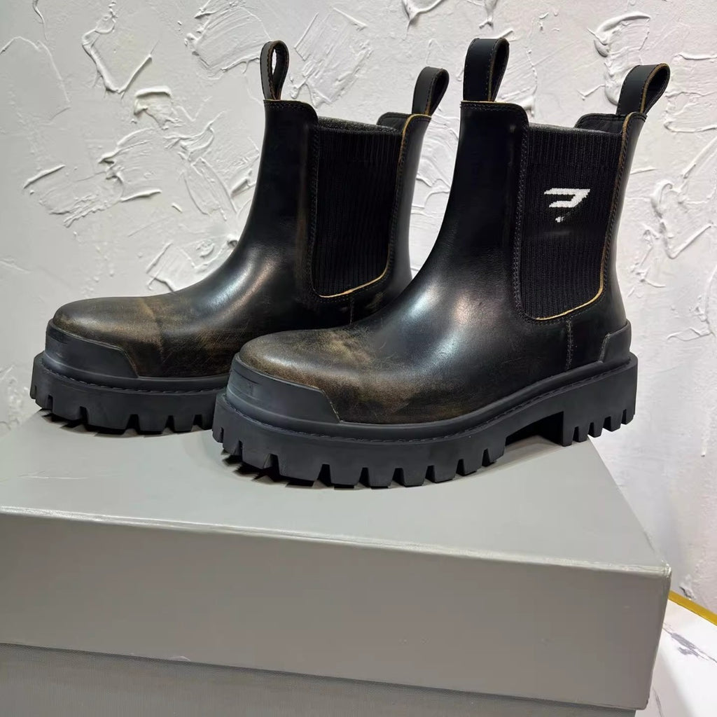 THICK SOLE BOOT | Genuine Leather Luxury Boots UAE