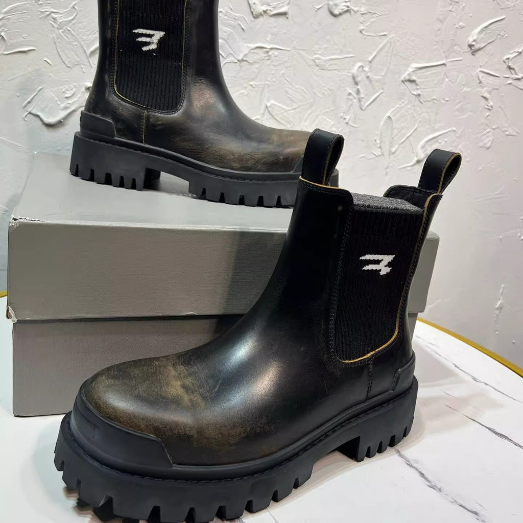 THICK SOLE BOOT | Genuine Leather Luxury Boots UAE