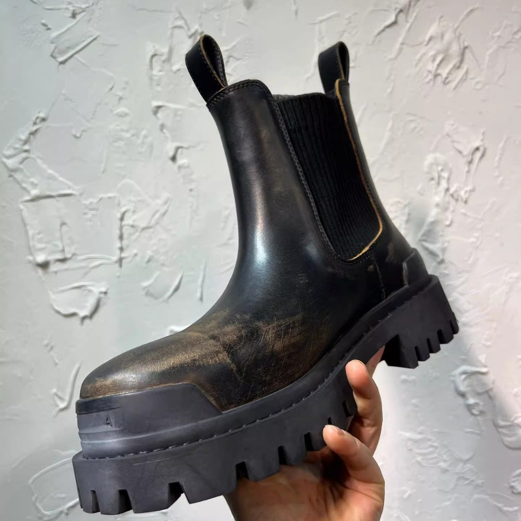 THICK SOLE BOOT | Genuine Leather Luxury Boots UAE