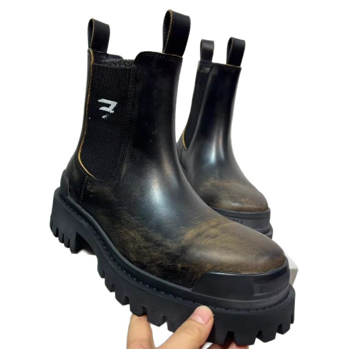 THICK SOLE BOOT | Genuine Leather Luxury Boots UAE
