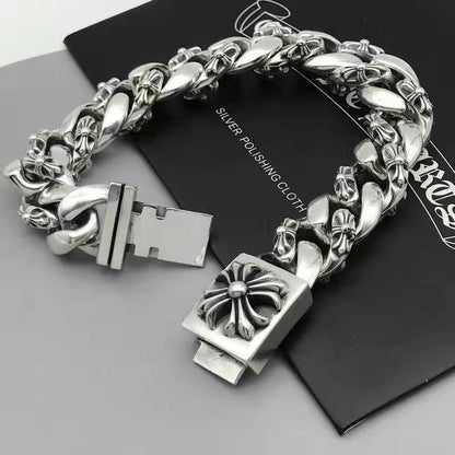 CROSS — Chrome Silver Bracelet