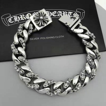 CROSS — Chrome Silver Bracelet