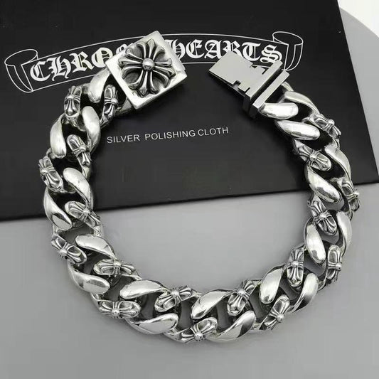 CROSS — Chrome Silver Bracelet