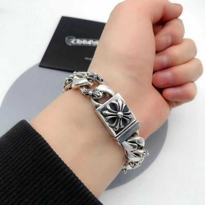 CROSS — Chrome Silver Bracelet
