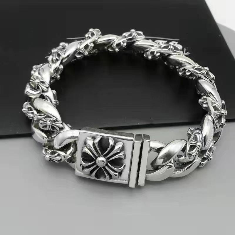 CROSS — Chrome Silver Bracelet