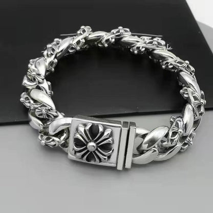 CROSS — Chrome Silver Bracelet