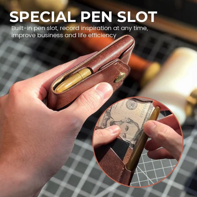SLIM FOLD — Leather Card Wallet