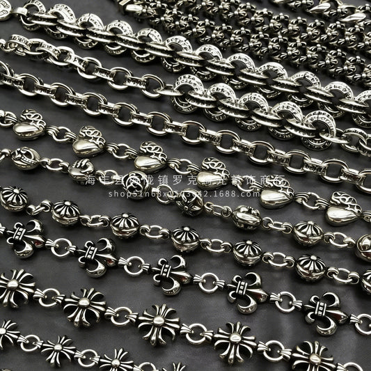 CHROME HEARTS STYLE — Silver Bracelet