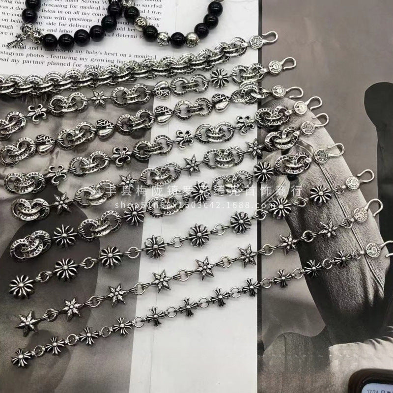 CHROME HEARTS STYLE — Silver Bracelet
