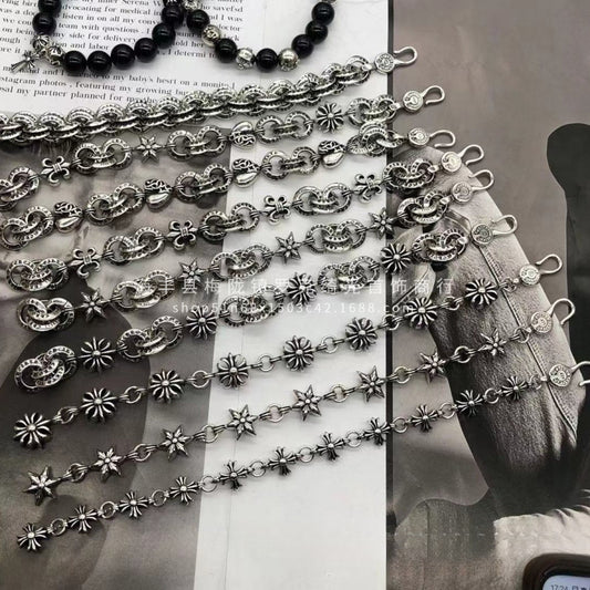 CHROME HEARTS STYLE — Silver Bracelet