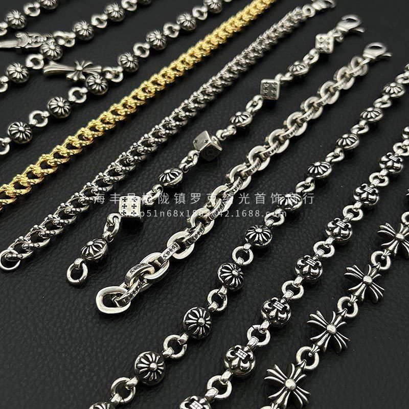 CHROME HEARTS STYLE — Silver Bracelet