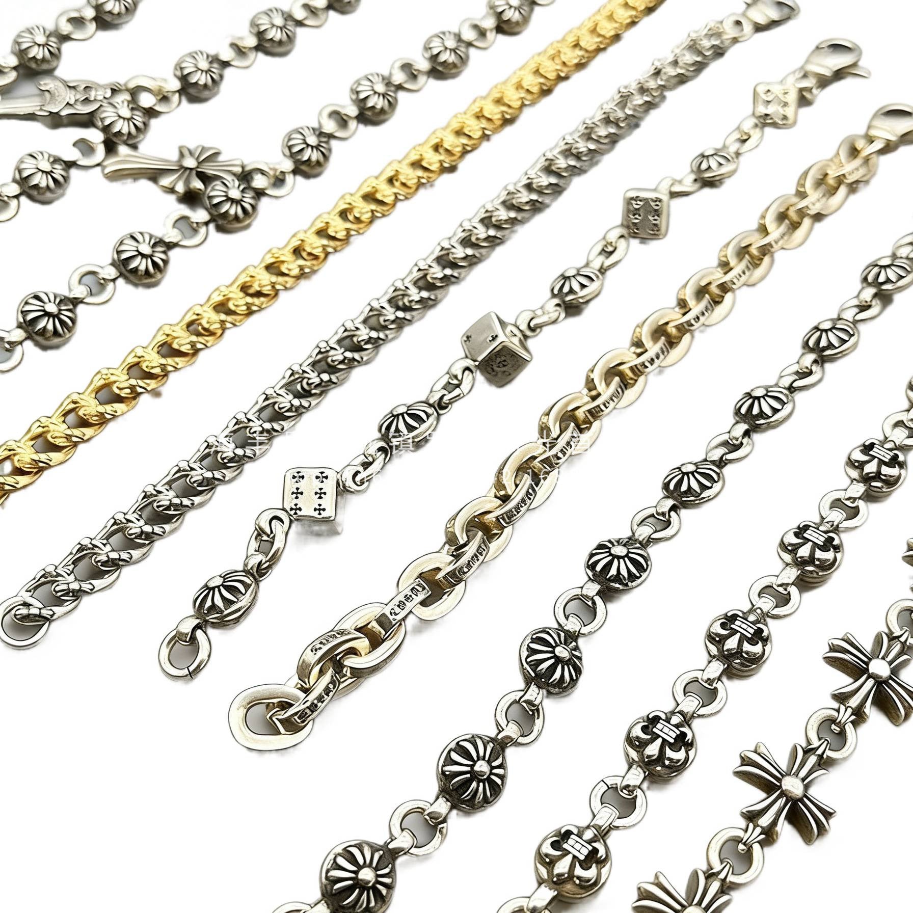 CHROME HEARTS STYLE — Silver Bracelet