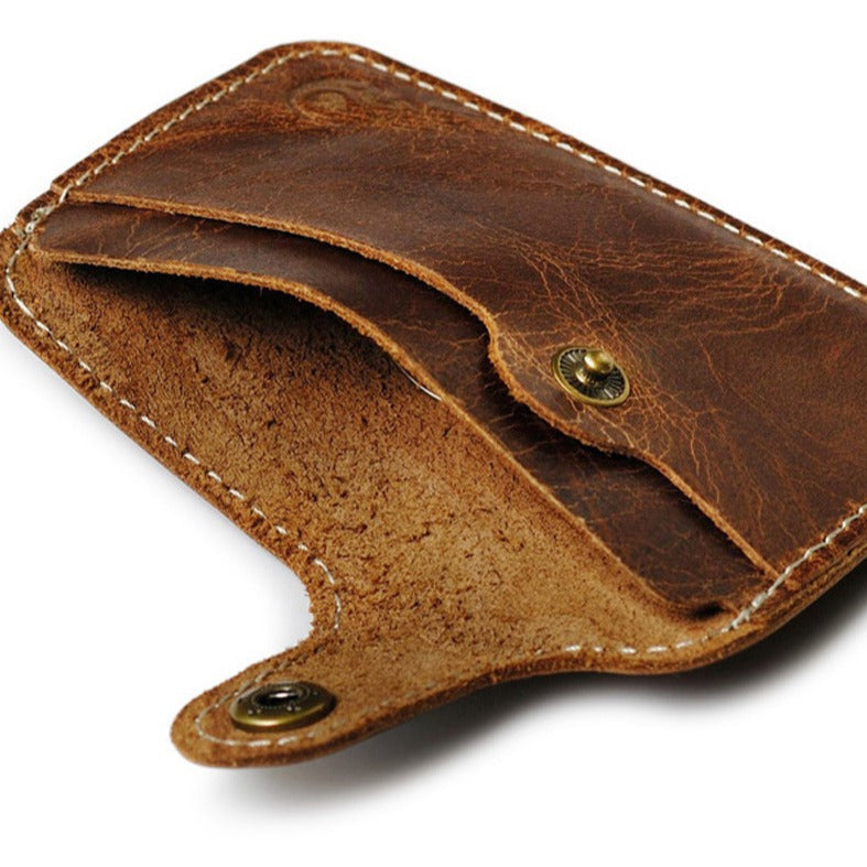 COWHIDE ROUND — Slim Card Wallet