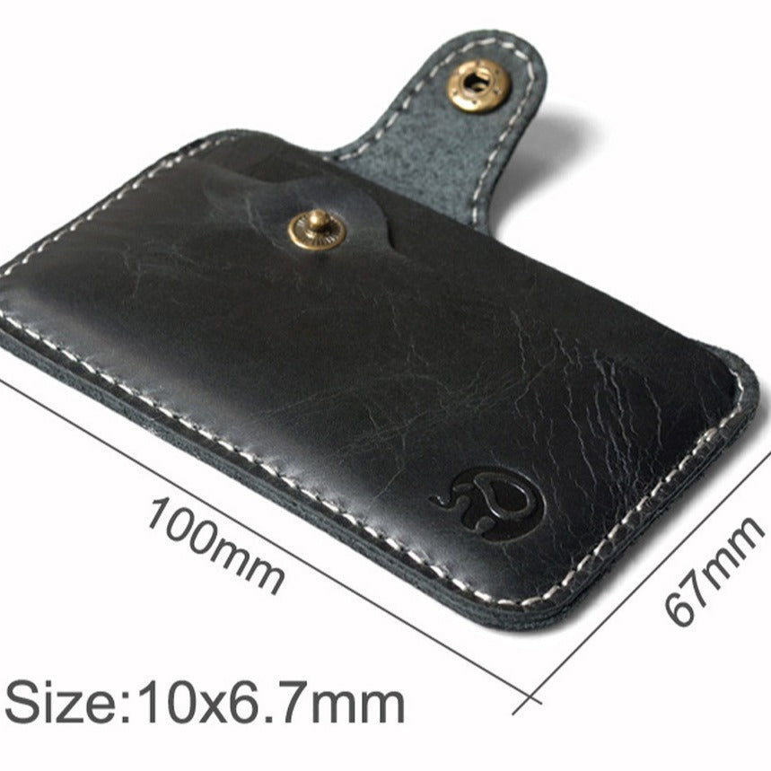 COWHIDE ROUND — Slim Card Wallet