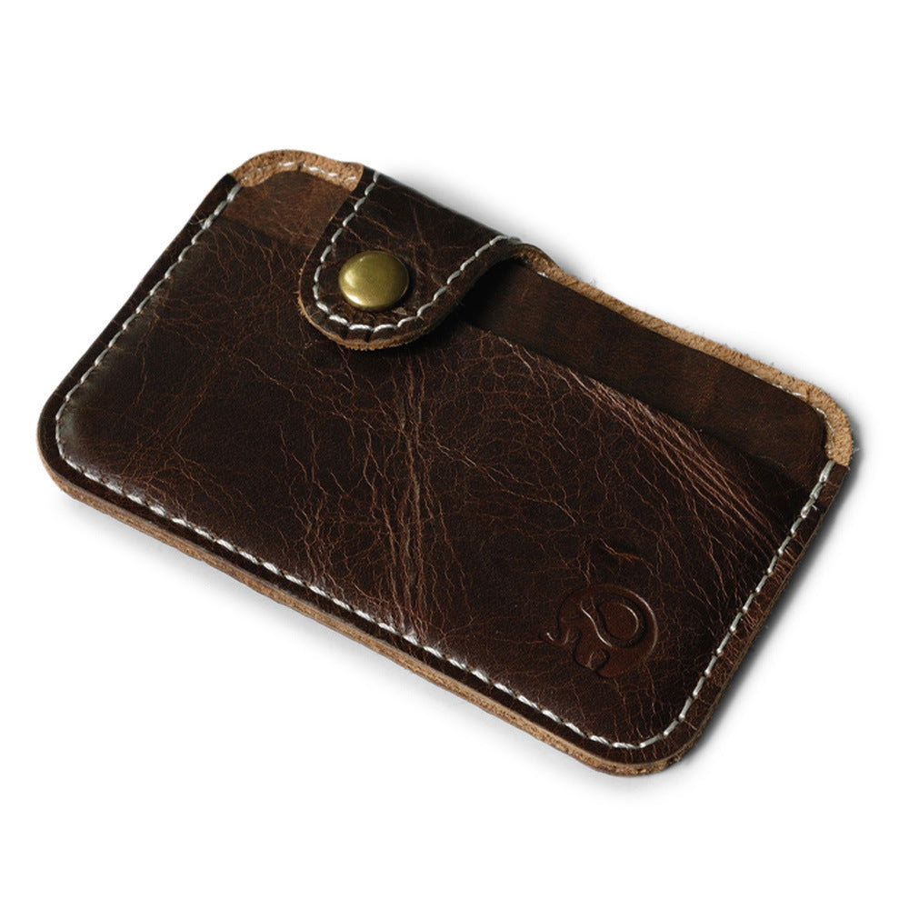 COWHIDE ROUND — Slim Card Wallet