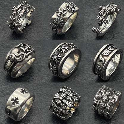 CHROME CROSS — Sterling Silver Ring