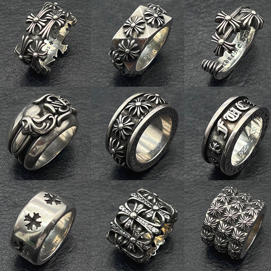 CHROME CROSS — Sterling Silver Ring