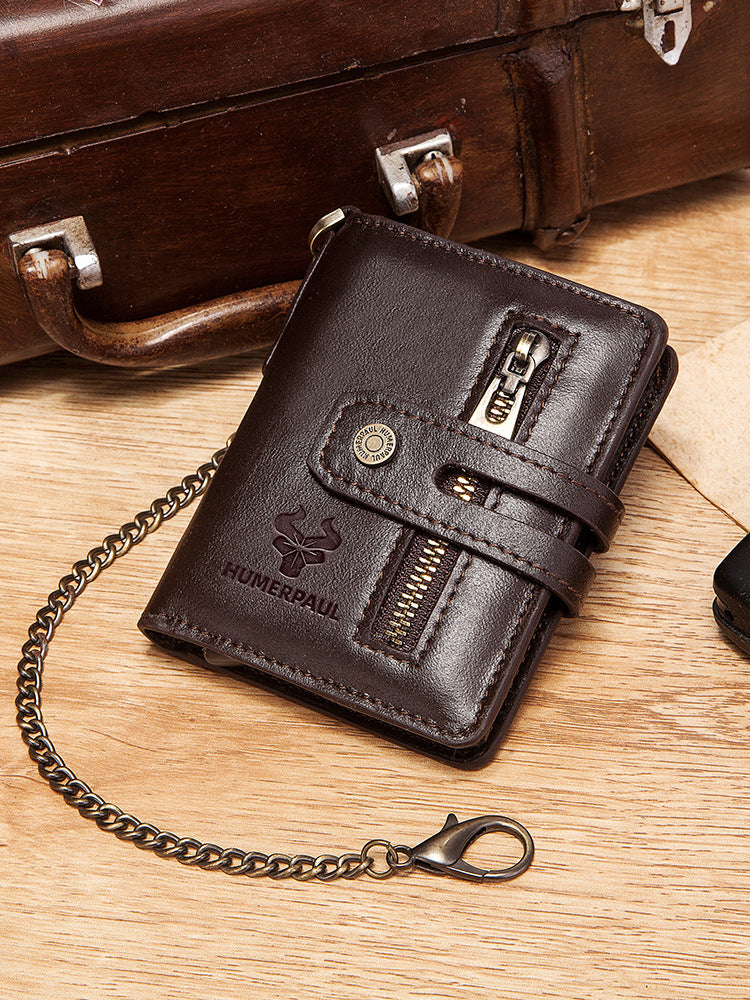 CHAIN WALLET — RFID Bifold Leather