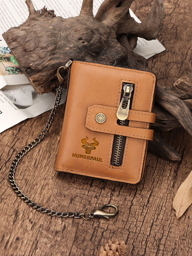 CHAIN WALLET — RFID Bifold Leather