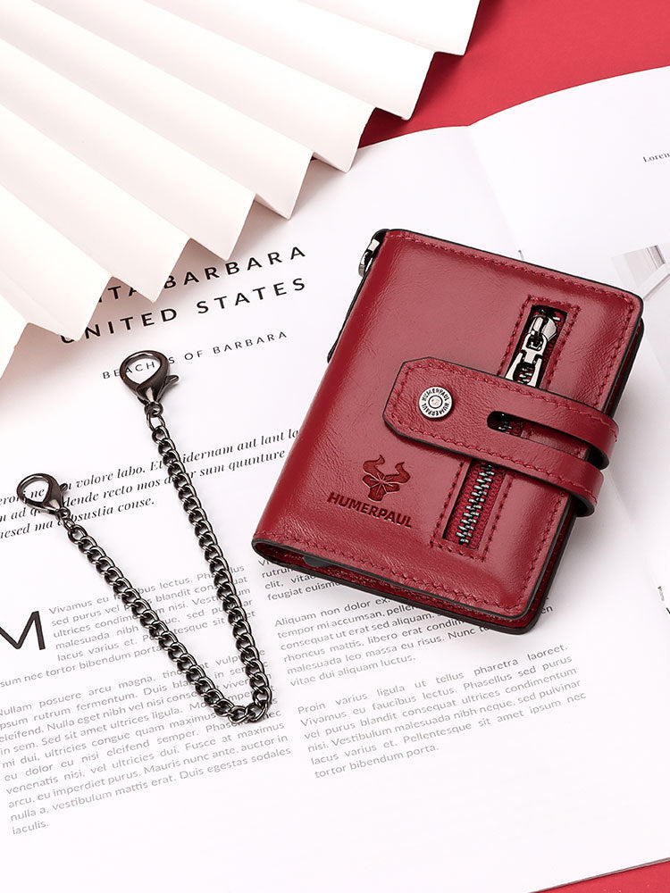 CHAIN WALLET — RFID Bifold Leather