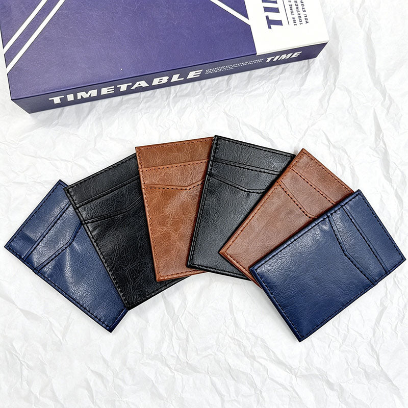 6-SLOT | Minimalist Leather Card Wallet