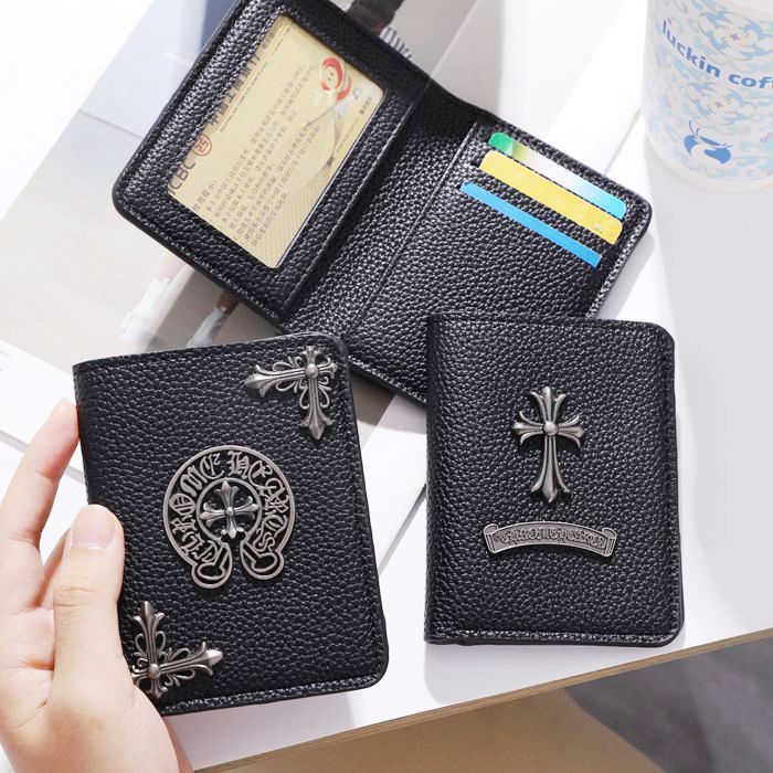 GOTHIC CROSS VAULT | Chrome Heart Leather Wallet UAE