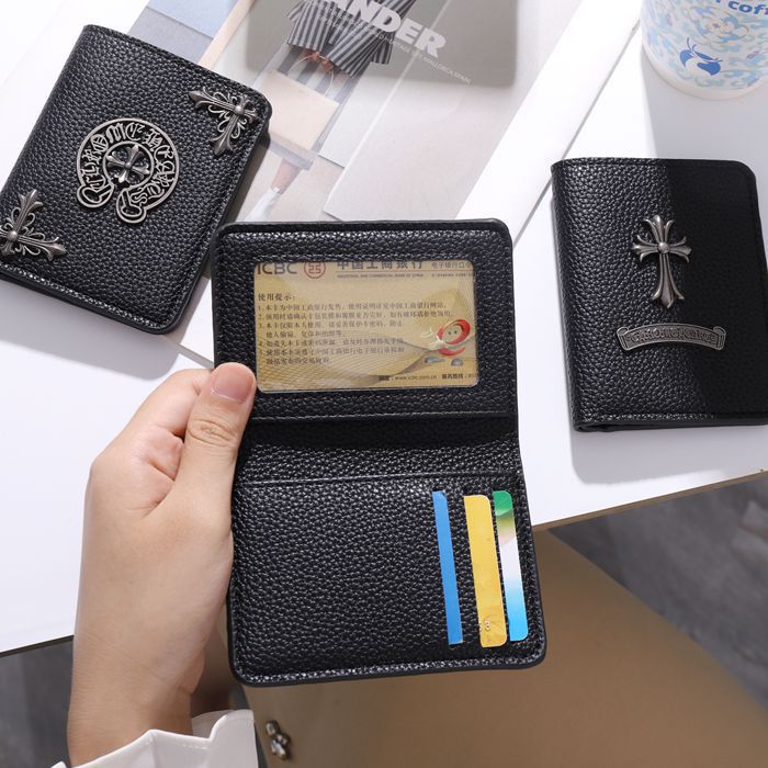 GOTHIC CROSS VAULT | Chrome Heart Leather Wallet UAE