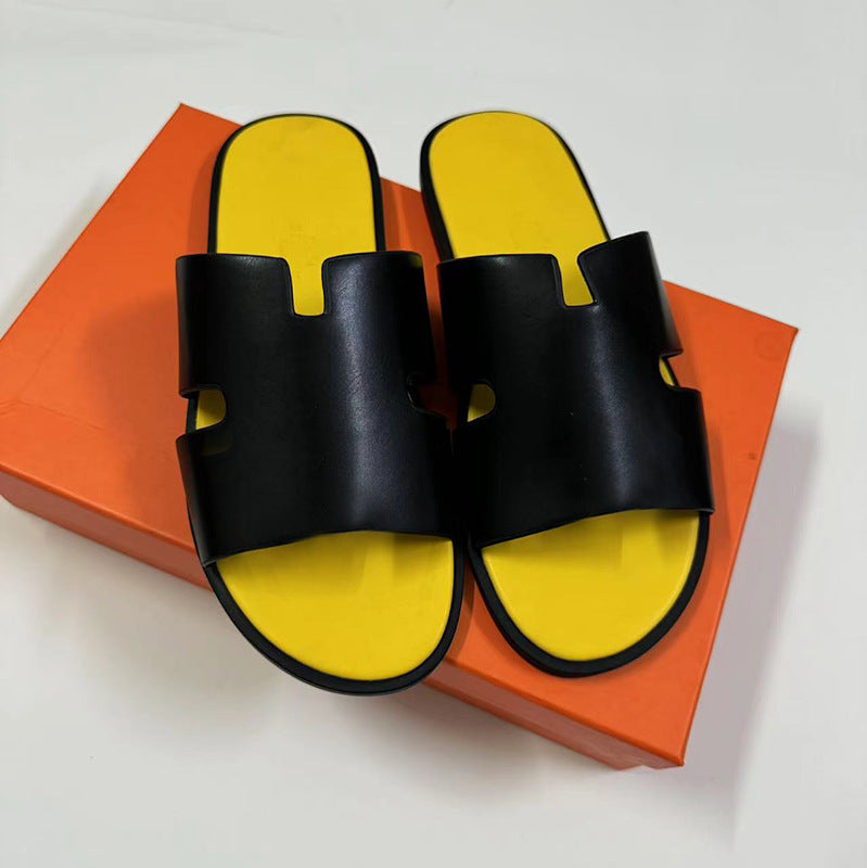 PALM SLIDE | Luxury Leather Casual Slippers UAE