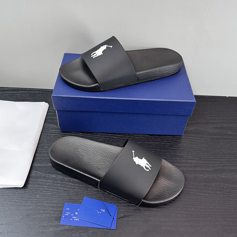 POLO PONY | Embroidered Logo Slide Sandals UAE