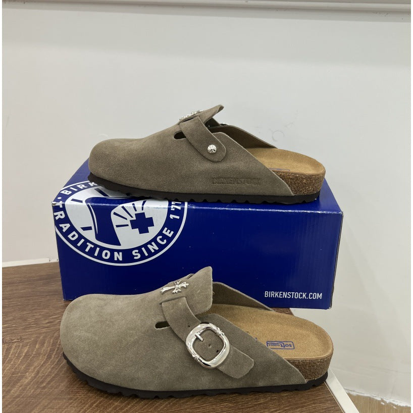 CORK CROSS CLOG | Genuine Leather Cork Eva Sole Clogs UAE