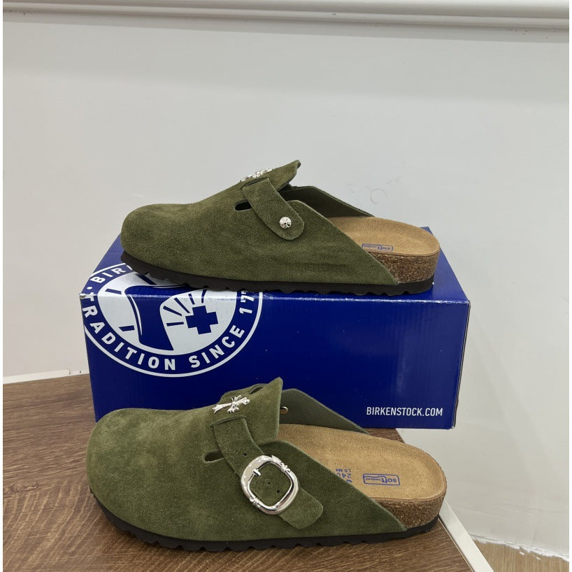CORK CROSS CLOG | Genuine Leather Cork Eva Sole Clogs UAE