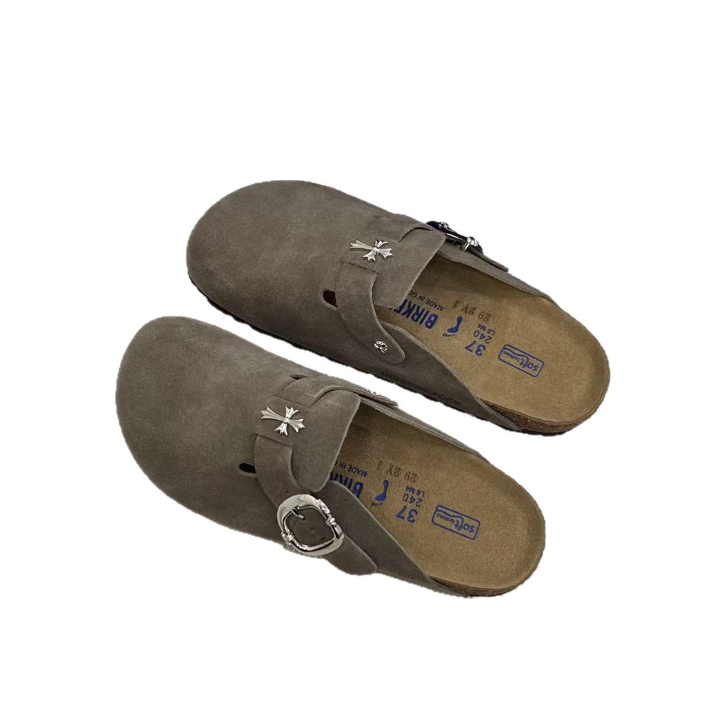 CORK CROSS CLOG | Genuine Leather Cork Eva Sole Clogs UAE