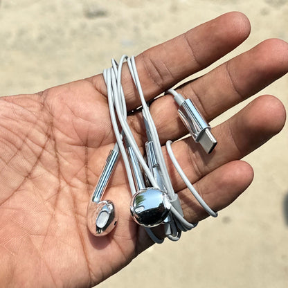 CHROME BUDS — Mirror Finish USB-C Earphones