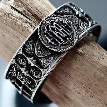 Castle-inspired Gothic Chrome Ring
