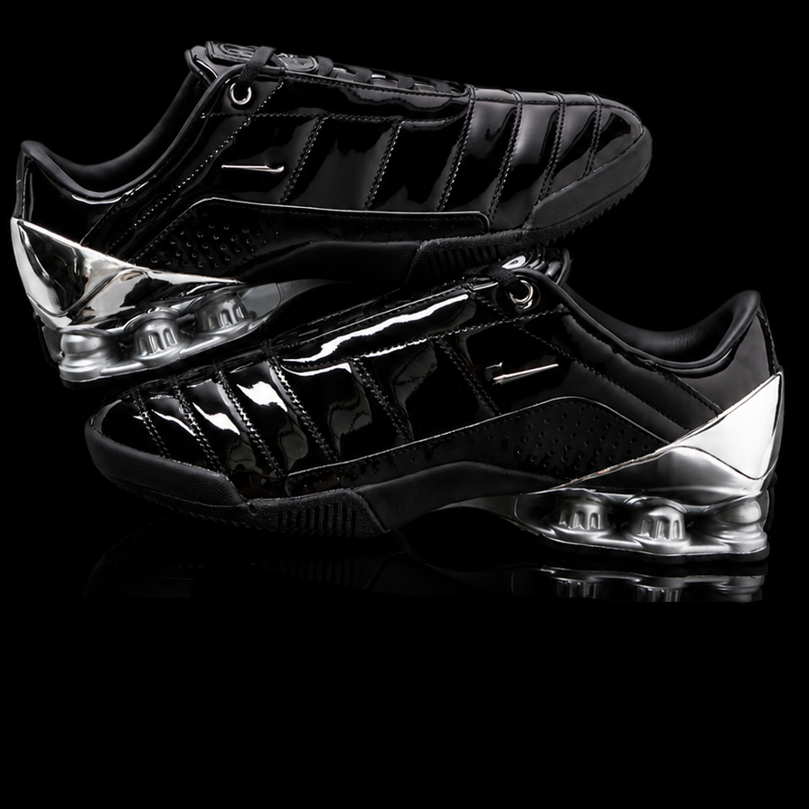 Total 90 Shox — Patent Leather Chrome Retro Low