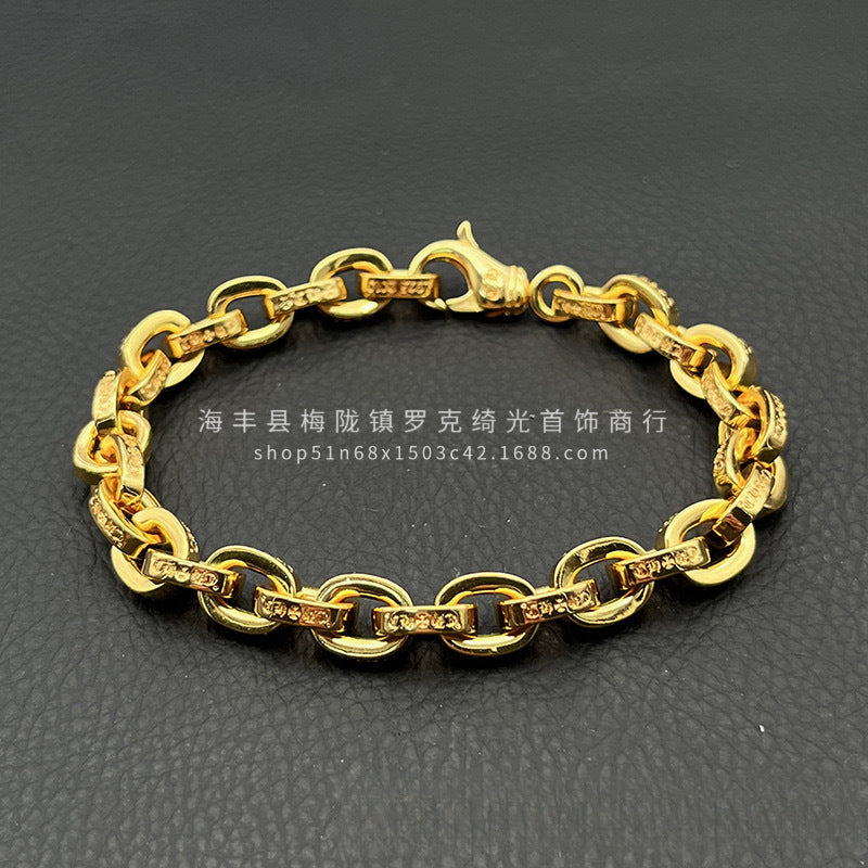 CHROME HEARTS STYLE — Silver Bracelet