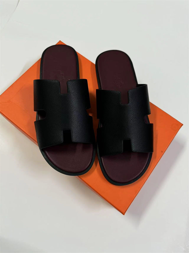 PALM SLIDE | Luxury Leather Casual Slippers UAE