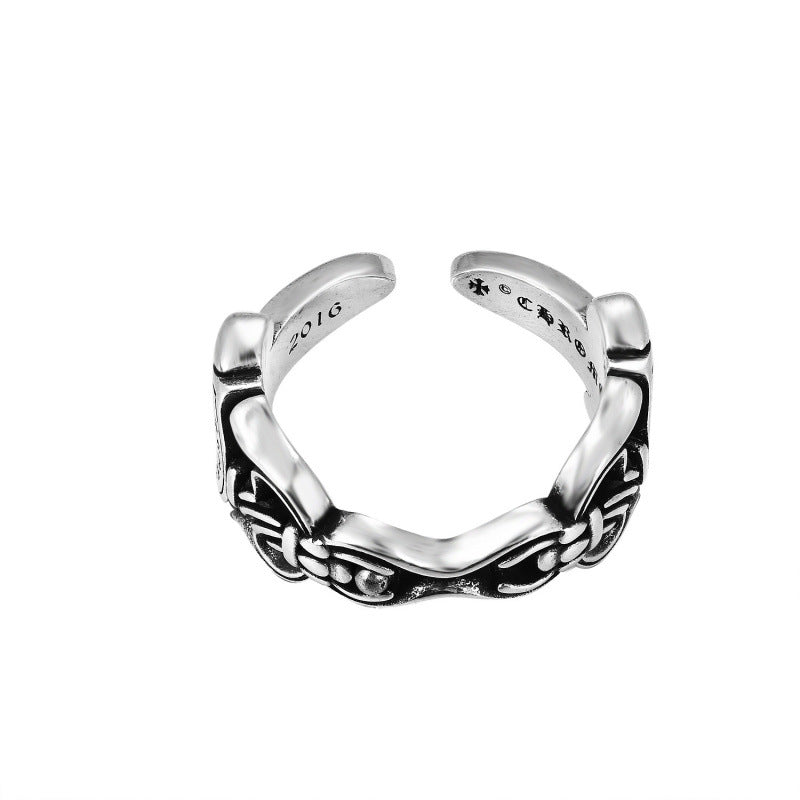 CHROME CROSS — Sterling Silver Ring