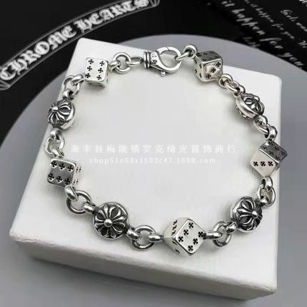 CHROME HEARTS STYLE — Silver Bracelet