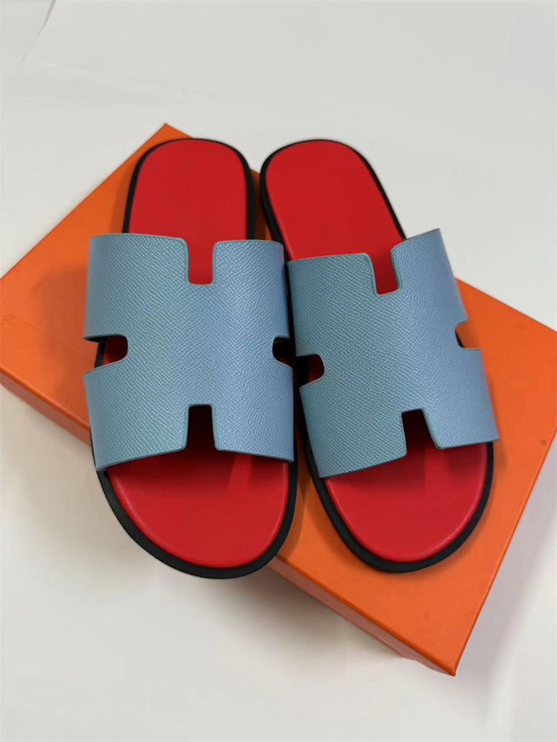 PALM SLIDE | Luxury Leather Casual Slippers UAE