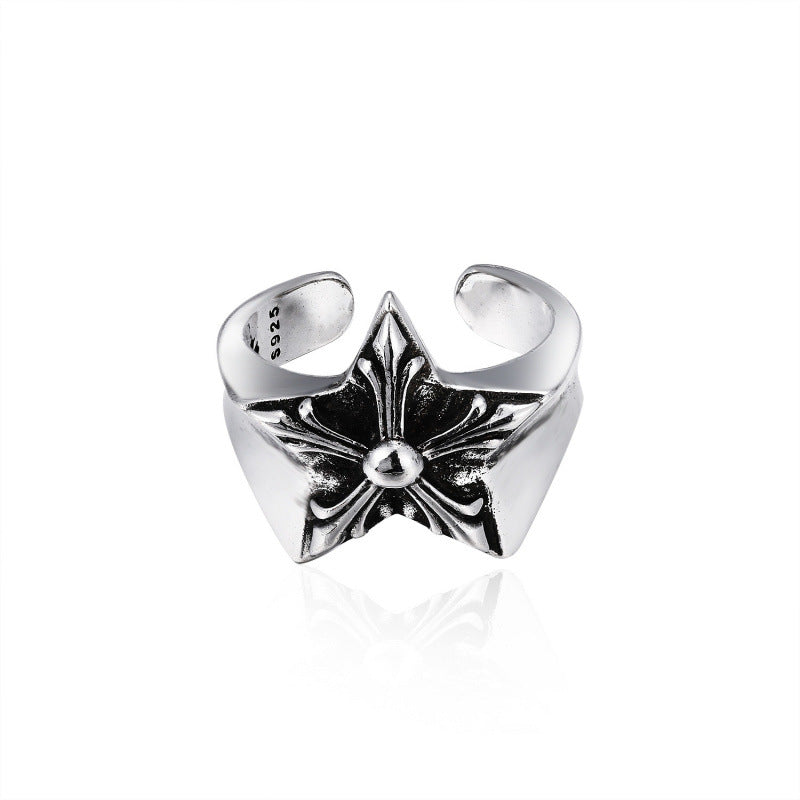 CHROME CROSS — Sterling Silver Ring
