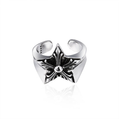 CHROME CROSS — Sterling Silver Ring