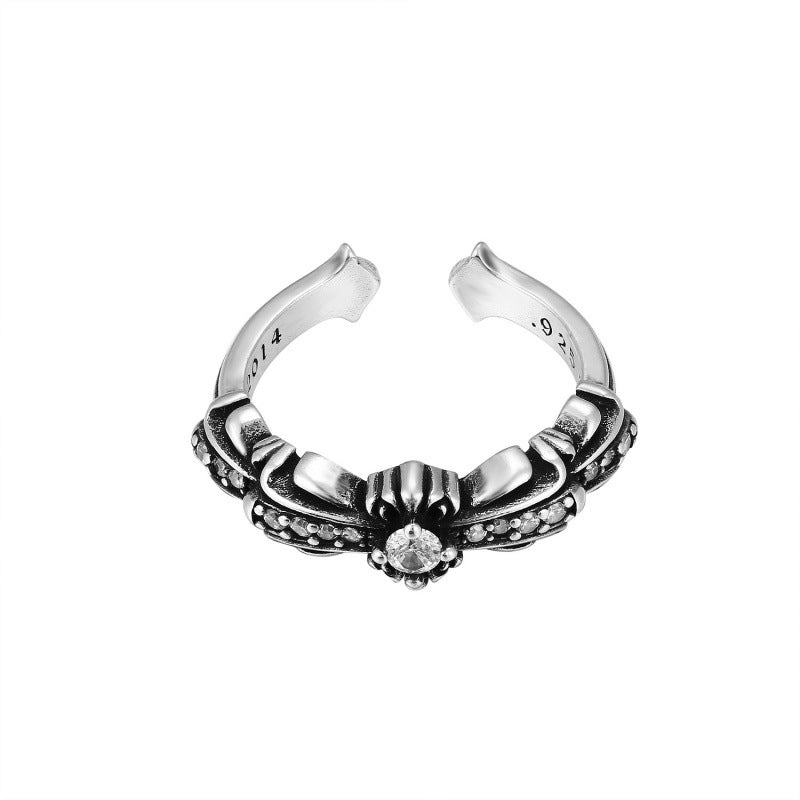 CHROME CROSS — Sterling Silver Ring